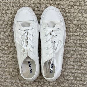 Converse White Low-Top Canvas Sneakers